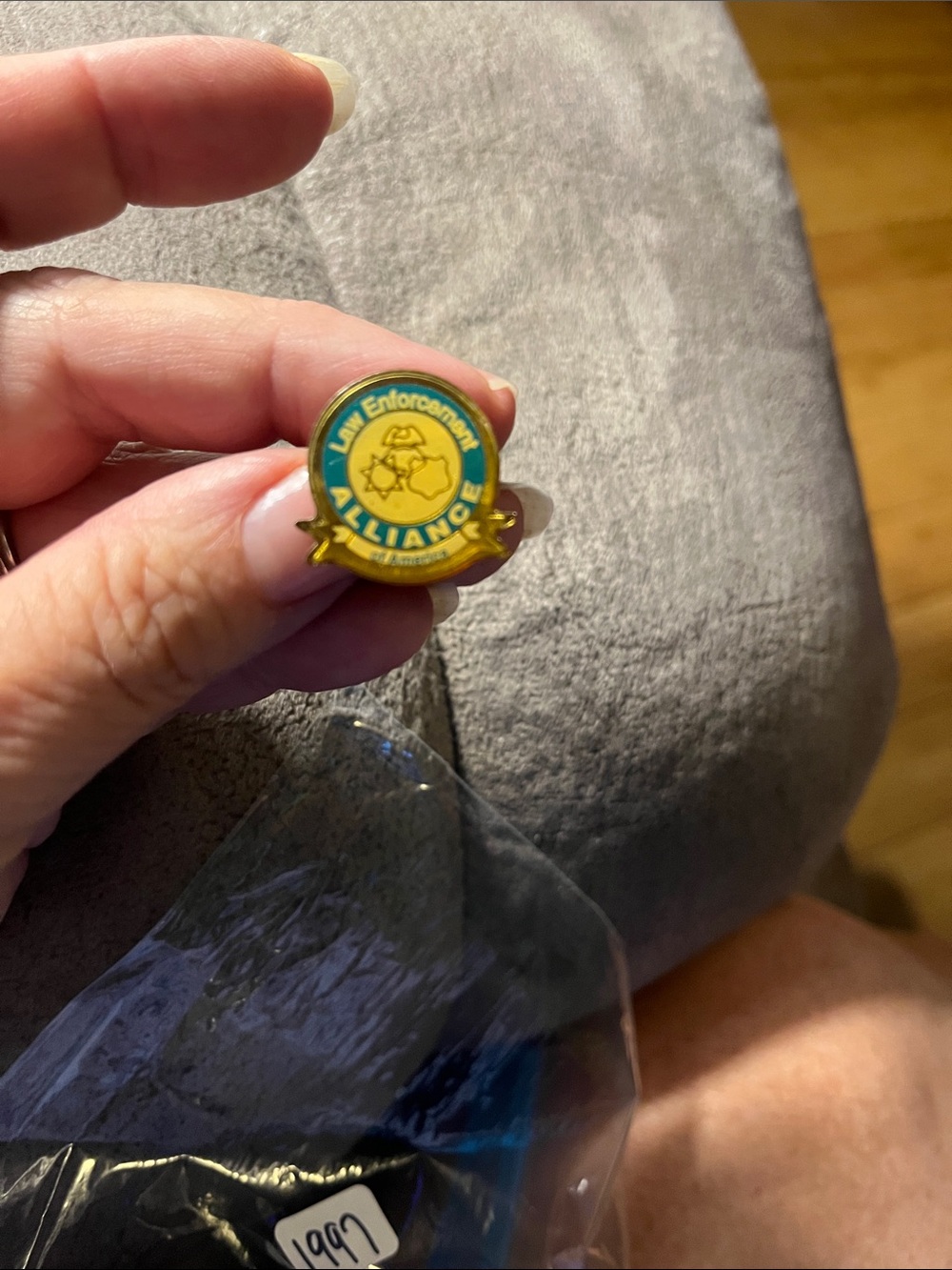 Law Enforcement Alliance Yellow & Green Enamel Pin 1997